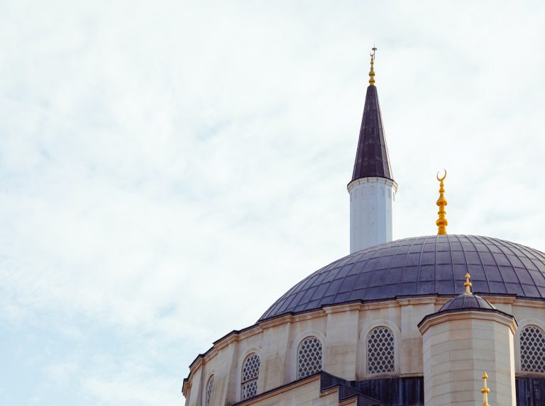 Closeup of Mosque minarets